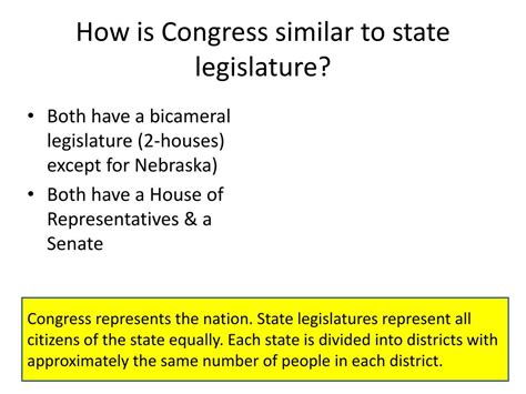 how are state legislatures similar to congress